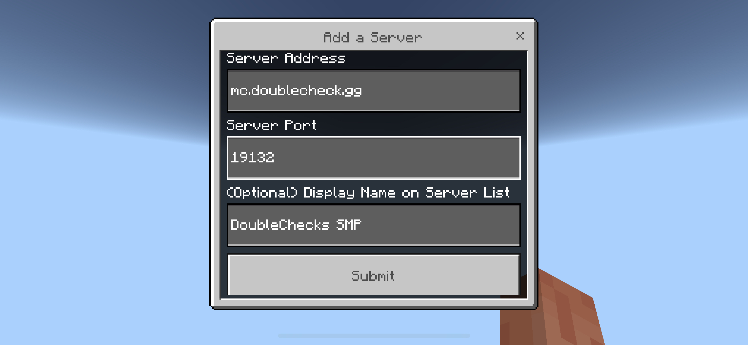 Bedrock Connect Add Server