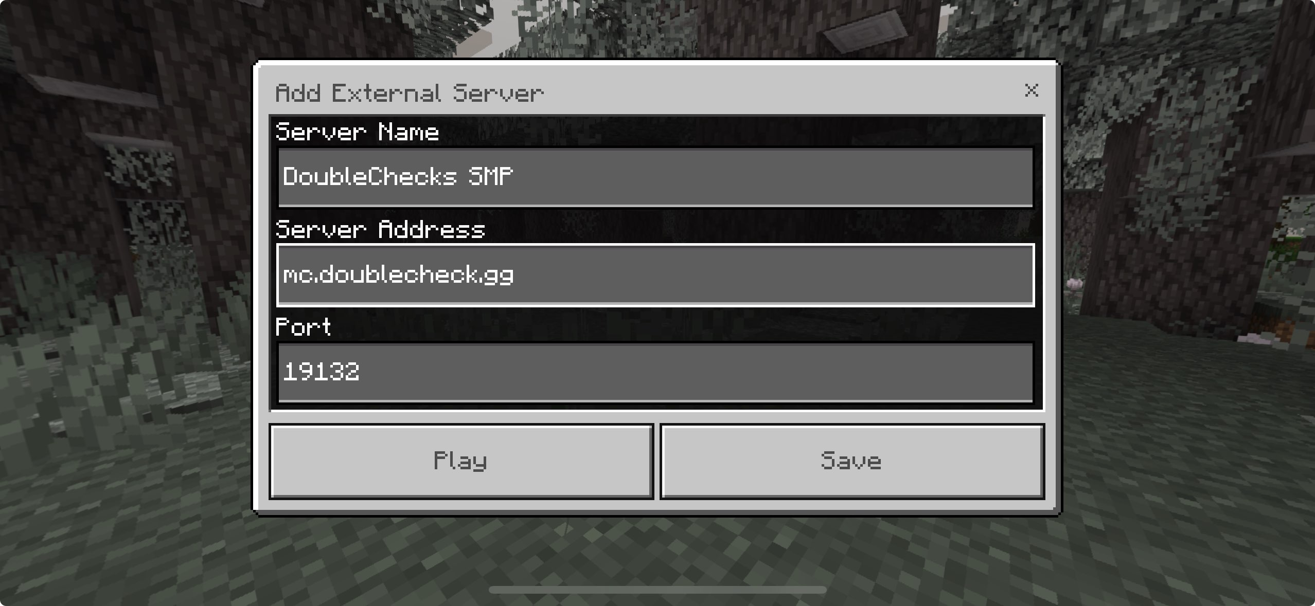 Minecraft Pocket Edition Add Server Screen